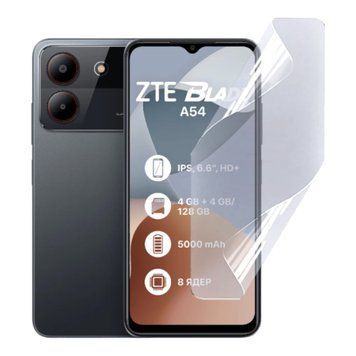 Плёнка гидрогелевая для ZTE Blade A54 МАТОВАЯ на Зте блейд а54 прозрачная 0007641 фото