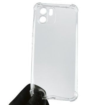 Чехол для Xiaomi Redmi A1 с бронь углами выше экрана противоударный на сяоми редми а1 прозрачный 0002351 фото