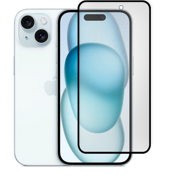 Защитное стекло МАТОВОЕ для телефона Apple iPhone 15 противоударное полноэкранное на айфон 15 черное 0038949 фото