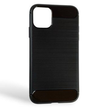 Чохол для телефона Apple iPhone 11 карбоновий протиударний з високими бортами чорний 0051726 фото
