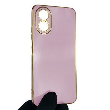 Чехол для OPPO A18 4G CPH2591 с защитой камеры с золотой окантовкой на оппо а18 черничный gs1 0019556 фото