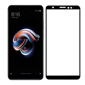 Защитное стекло для телефона Xiaomi Redmi Note 5 Pro противоударное на сяоми редми нот 5 про черное 0038927 фото