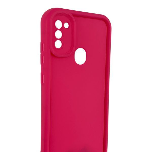 Чехол силиконовый Soft Touch для Samsung Galaxy M11 малиновый (Полная защита камеры) 0053976 фото