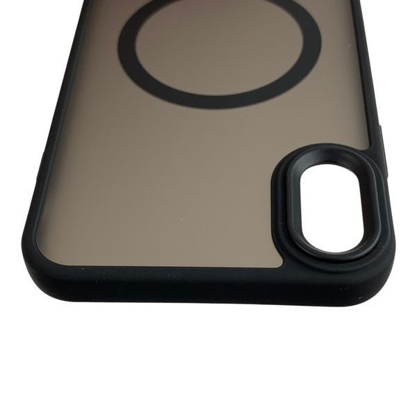 Чохол MagSafe для Apple iPhone Xs Max чорний (магнітне кільце) 0059703 фото