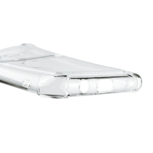 Чохол для Tecno Spark 7 Go (KF6m) з бронь кутами з кишенею для візиток карток k-pop на техно спарк 7 го прозорий 0013585 фото