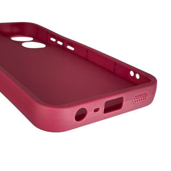 Чехол силиконовый Soft Touch с 3D принтом злой котик для OPPO A78 4G бордовый (Полная защита камеры) 0047194 фото