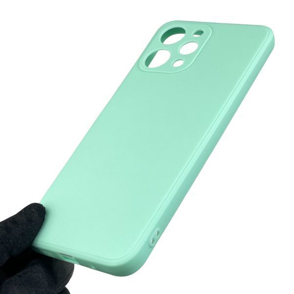 Чехол для Xiaomi Redmi 12 4G с квадратными гранями с защитой камеры на сяоми редми 12 4г мятный 0012737 фото