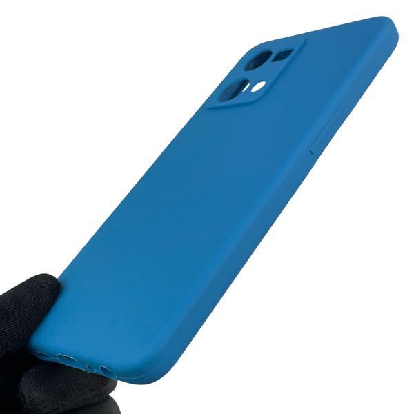Чохол для Oppo Reno 7 4G силіконовий з мікрофіброю нековзний на оппо рено 7 4г синій 0031787 фото