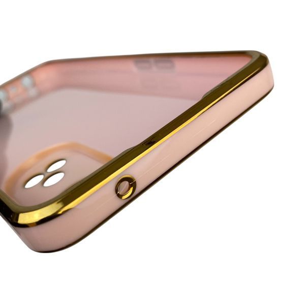 Чохол для OPPO Reno 8T 4G глянцевий із захистом камери із золотою окантовкою на оппо рено 8т 4г пудровий gs1 0019603 фото
