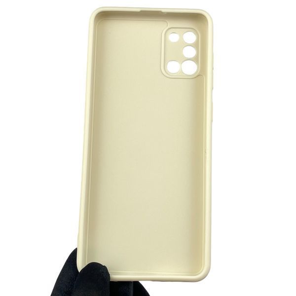 Чехол для Samsung Galaxy A31 (SM-A315F) с квадратными гранями с защитой камеры на самсунг а31 бежевый 0012585 фото