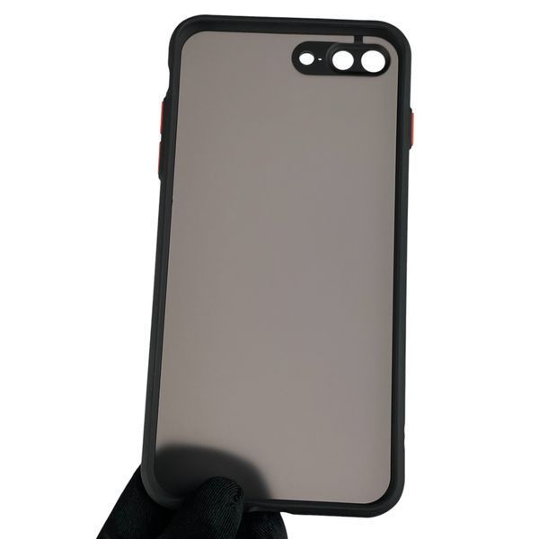 Чохол для Apple iPhone 8 Plus протиударний із високими бортами із захистом камери на айфон 8 плюс чорний 0001308 фото