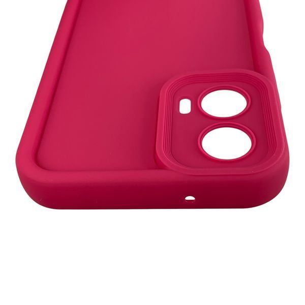 Чехол силиконовый Soft Touch для Motorola G34 малиновый (Полная защита камеры) 0054408 фото
