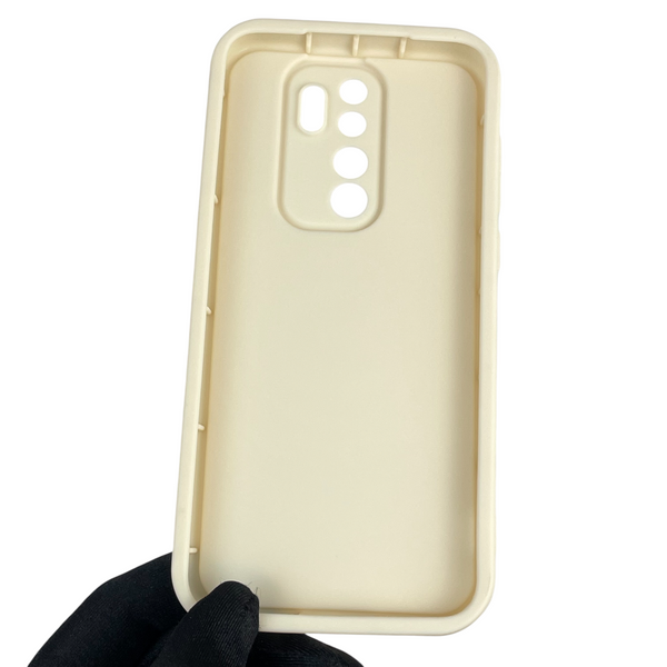 Чехол силиконовый оригинальный Soft Touch с 3D принтом милый мишка для Xiaomi Redmi Note 8 Pro молочный (Полная защита камеры) 0043886 фото
