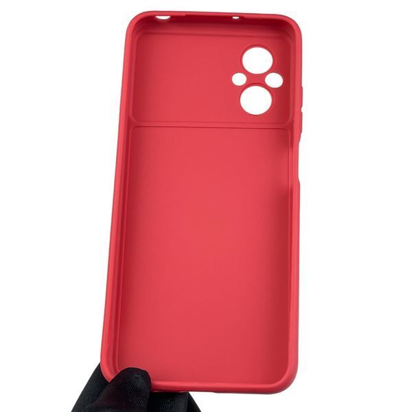 Чехол для Xiaomi Poco M5 с квадратными гранями с защитой камеры на сяоми поко м5 красный 0012685 фото