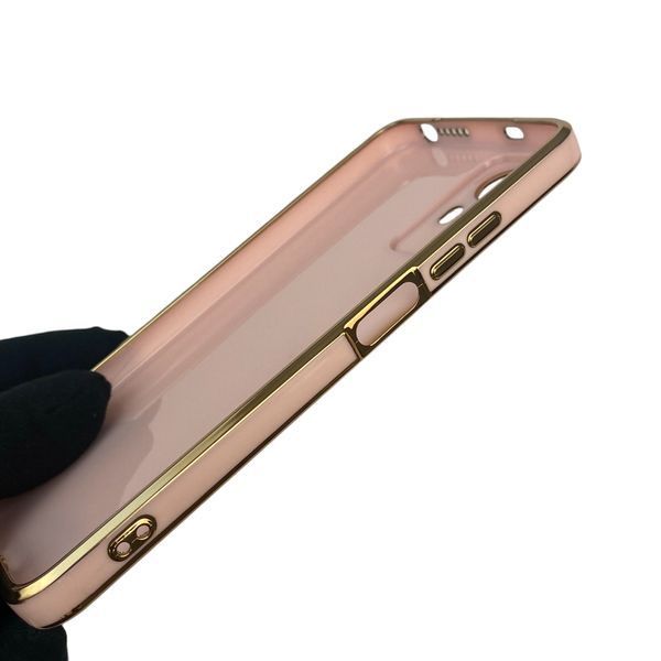 Чохол для Xiaomi Redmi Note 12S 4G із захистом камери із золотою окантовкою на сяомі редмі нот 12с пудровий gs1 0019997 фото