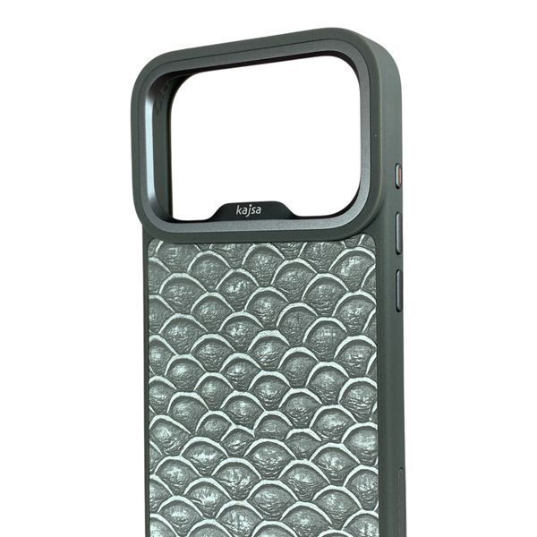 Чехол Kajsa Glamorous Mermaid для iPhone 18 Pro серый (MagSafe, металлическое кольцо камеры, премиум) 0062115 фото