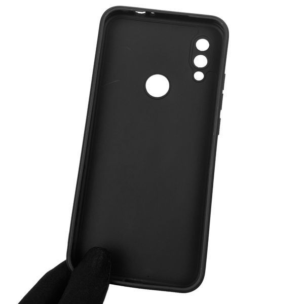Чехол для Xiaomi Redmi 7 однотонный с квадратными гранями с защитой камеры на сяоми редми 7 чёрный 0001208 фото
