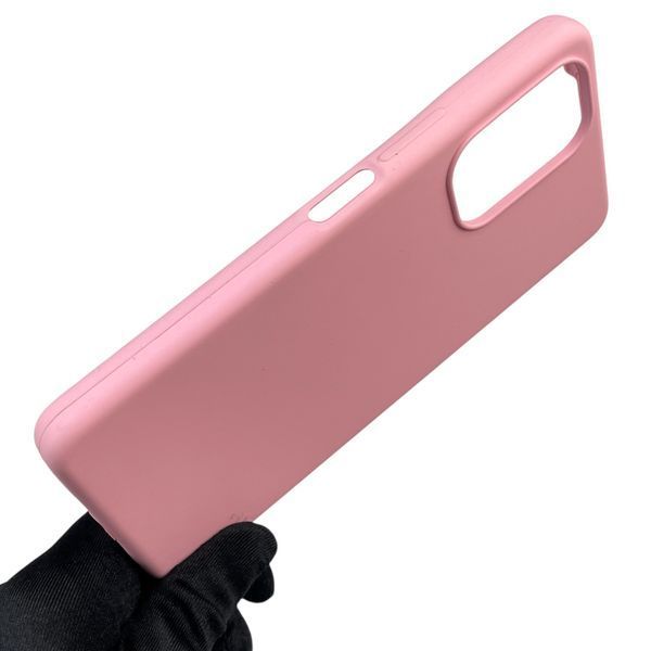 Чехол для Tecno Camon 19 Pro (CI8n) силиконовый с микрофиброй нескользящий на техно камон 19 про розовый 0032246 фото