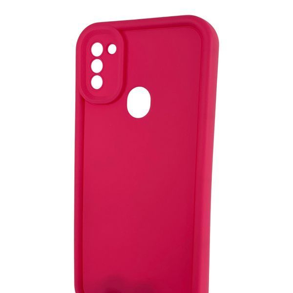 Чехол силиконовый Soft Touch для Samsung Galaxy M11 малиновый (Полная защита камеры) 0053976 фото