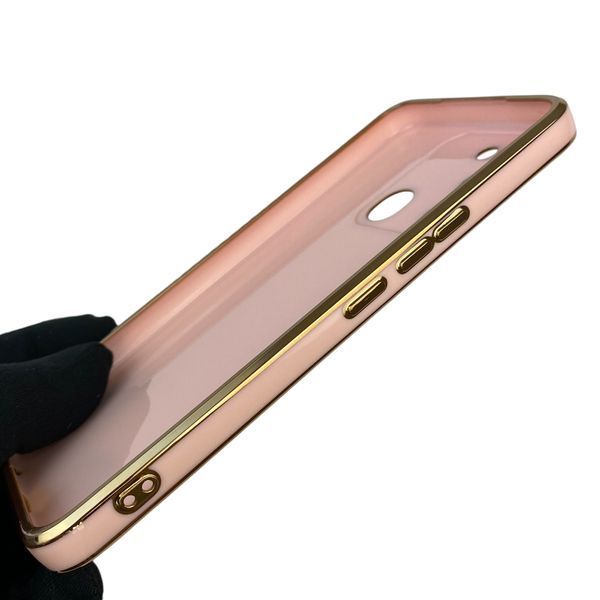 Чехол для Tecno Spark Go KG5m с кольцом-подставкой с золотой окантовкой на техно спарк го пудровый gs1 0021118 фото