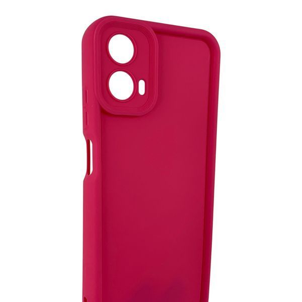 Чехол силиконовый Soft Touch для Motorola G34 малиновый (Полная защита камеры) 0054408 фото