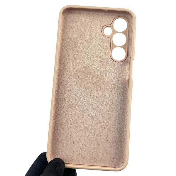 Чехол для Samsung Galaxy A16 (SM-A165) силиконовый с микрофиброй нескользящий на самсунг а16 пудровый 0031846 фото