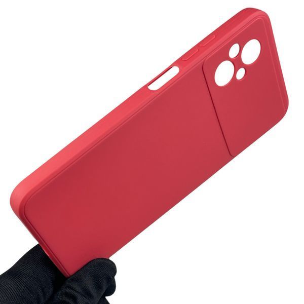 Чехол для Xiaomi Poco M5 с квадратными гранями с защитой камеры на сяоми поко м5 красный 0012685 фото