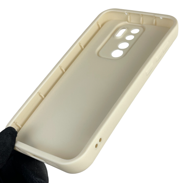 Чехол силиконовый оригинальный Soft Touch с 3D принтом милый мишка для Xiaomi Redmi Note 8 Pro молочный (Полная защита камеры) 0043886 фото