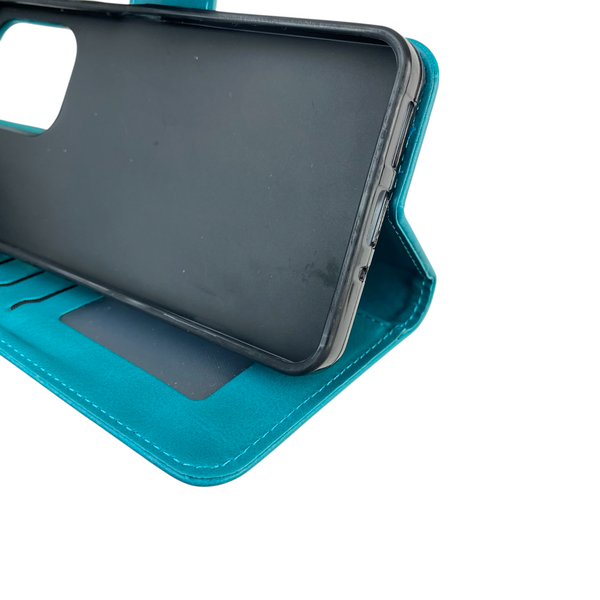 Чехол-книжка для телефона Xiaomi POCO C65 кожанная с магнитной застежкой на сяоми поко с65 бирюзовая 0025584 фото