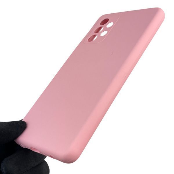 Чехол для Samsung Galaxy A72 (SM-A725F) силиконовый с микрофиброй нескользящий на самсунг а72 розовый 0032114 фото