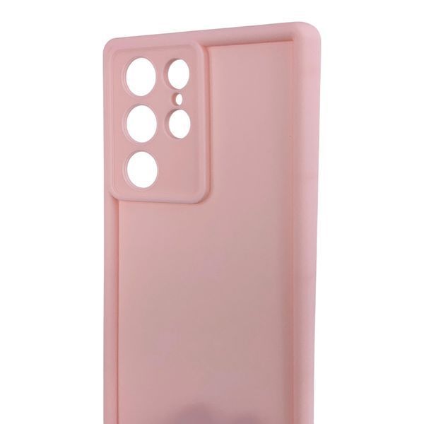 Чехол силиконовый Soft Touch для Samsung Galaxy S22 Ultra розовый (Полная защита камеры) 0054071 фото