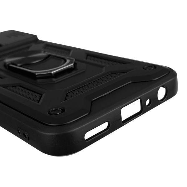 Чехол для Nokia G22 (TA-1528) бронированный с кольцом со шторкой на камеру на нокиа г22 чёрный 0004187 фото