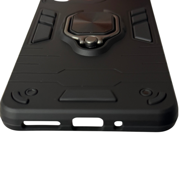 Чехол для телефона Motorola G86 5G бронированный с магнитным кольцом и защитой камеры черный 0051115 фото