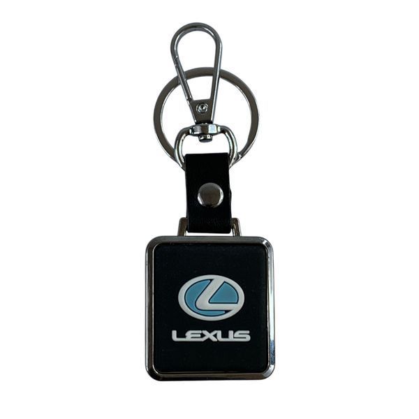 Металлический брелок Lexus на ключи авто с покрытием soft-touch (кожаный ремешок) 0061320 фото