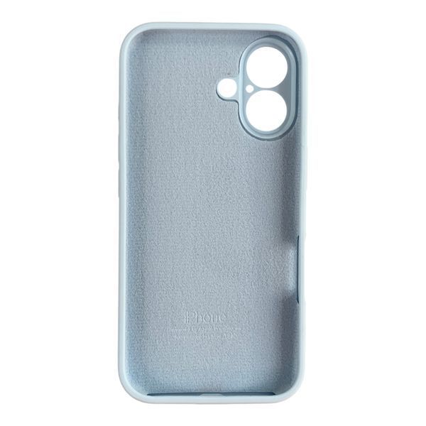 Чохол Silicone Case для Apple iPhone 16 ніжно-блакитний (soft touch, бортик камери) 0059990 фото