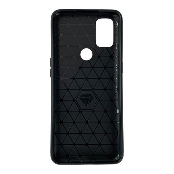 Чехол для телефона OnePlus Nord N10 5G карбоновый противоударный с высокими бортами черный 0052010 фото