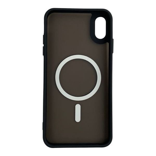 Чохол MagSafe для Apple iPhone Xs Max чорний (магнітне кільце) 0059703 фото