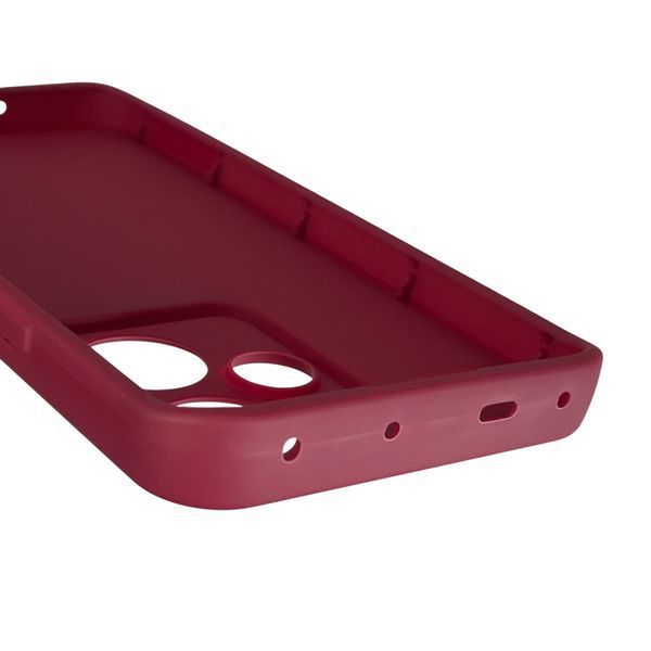 Чехол силиконовый Soft Touch с 3D принтом милый мишка для Xiaomi Redmi Note 13 Pro Plus бордовый (Полная защита камеры) 0044866 фото