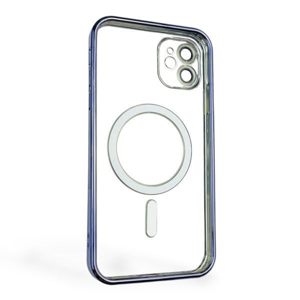 Чехол для Apple iPhone 11 с линзами на камере с MagSafe на айфон 11 сиреневый 0034365 фото