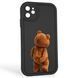 Чехол силиконовый оригинальный Soft Touch с 3D принтом смешного теда мишки для Apple iPhone 11 черный (Полная защита камеры) 0048391 фото 1