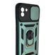 Чехол противоударный для Samsung Galaxy A03 (SM-A035F) с магнитной пластиной со шторкой на камере зеленый 0050642 фото 5