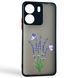 Чехол для телефона Xiaomi POCO C65 с 3D принтом лаванда с бабочками с высокими бортами черный 0059321 фото 1