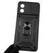 Чохол для Motorola E13 PAXT0034RS броньований з кільцем зі шторкою на камеру на моторола е13 чорний 0001866 фото 1