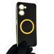 Чехол для Realme C33 с кольцом MagSafe с золотой окантовкой на реалми с33 черный gs1 0022272 фото 1
