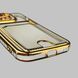 Чехол для Apple iPhone 14 Pro с золотой окантовкой с карманом для карт на айфон 14 про золотой 0013015 фото 6
