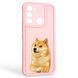 Чохол силіконовий оригінальний Soft Touch з 3D принтом мему сібу для TECNO Spark 8C (KG5k) рожевий (Повний захист камери) 0047657 фото 1