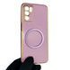 Чехол для OPPO A16 с кольцом MagSafe с золотой окантовкой на оппо а16 черничный gs1 0021304 фото 1