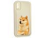 Чехол силиконовый оригинальный Soft Touch с 3D принтом мема сибу для Apple iPhone X молочный (Полная защита камеры) 0047305 фото 1