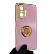Чехол для Xiaomi 11T с кольцом-подставкой с золотой окантовкой на 11т черничный gs1
