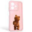 Чохол силіконовий оригінальний Soft Touch з 3D принтом кумедний тед ведмідик для Oppo A40 рожевий (Повний захист камери) 0048442 фото
